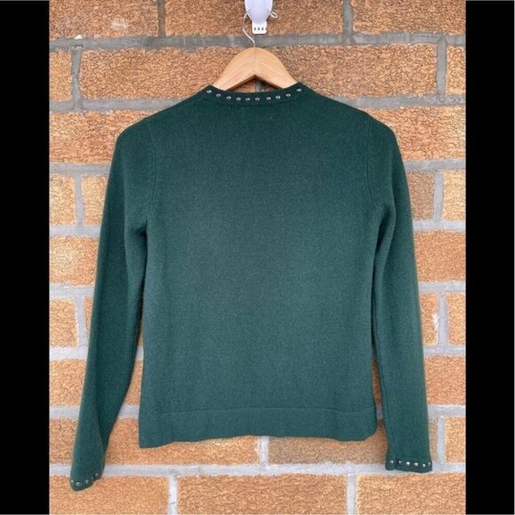 27 miles dark green cashmere sweater size xtra small - Picture 6 of 10